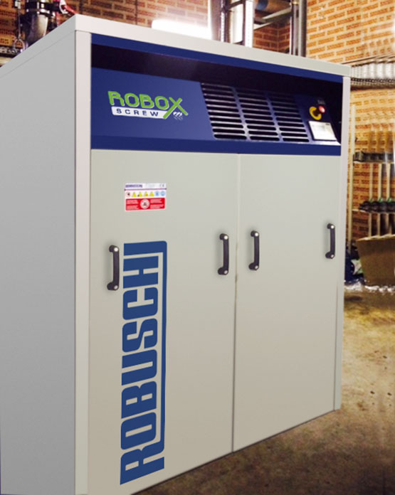 Compressor de parafuso Robox no trabalho